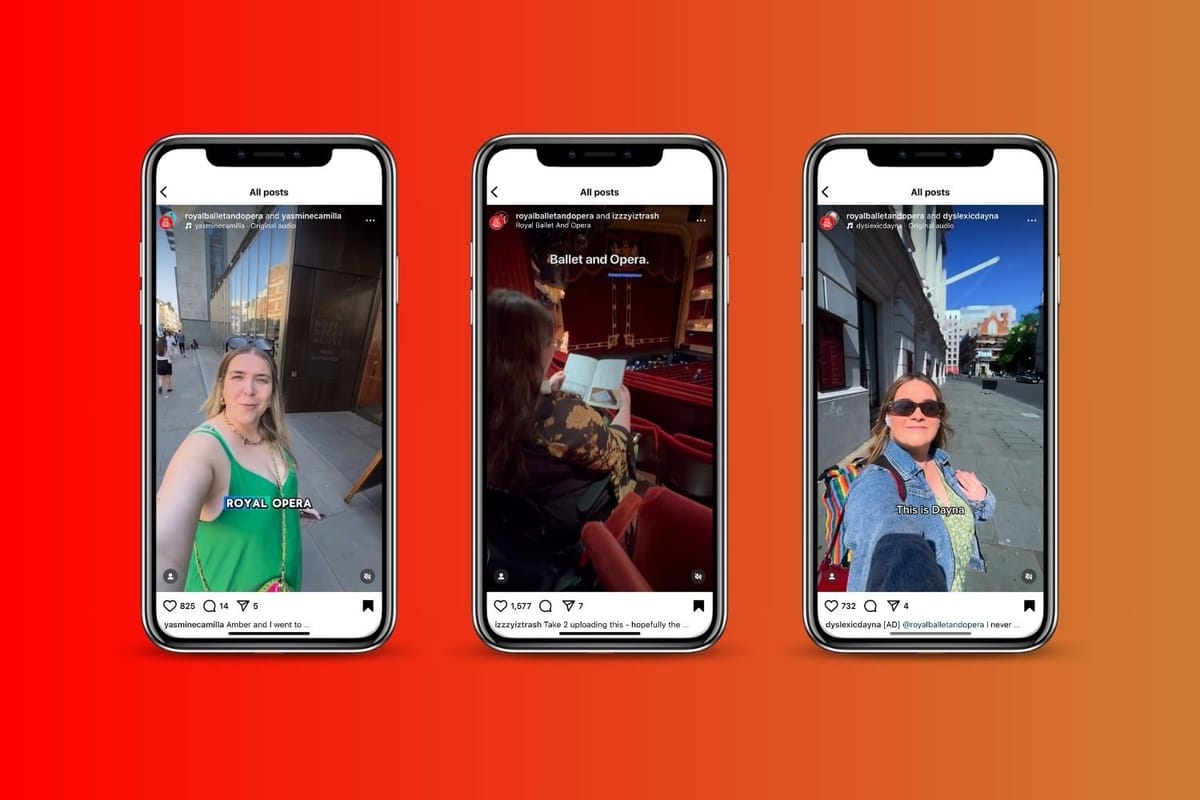 How the Royal Ballet and Opera are working with influencers to share accessibility stories Post feature image